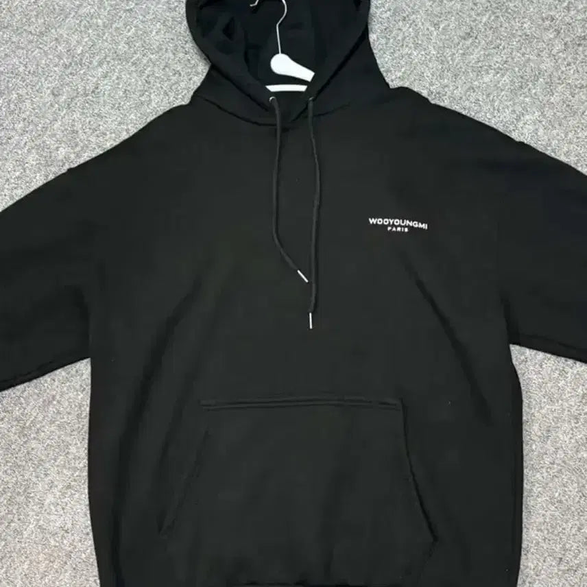 [BUNJANG] WooYoungMi Black Flower Back Logo Hoodie / 우영미 플라워 후드티
