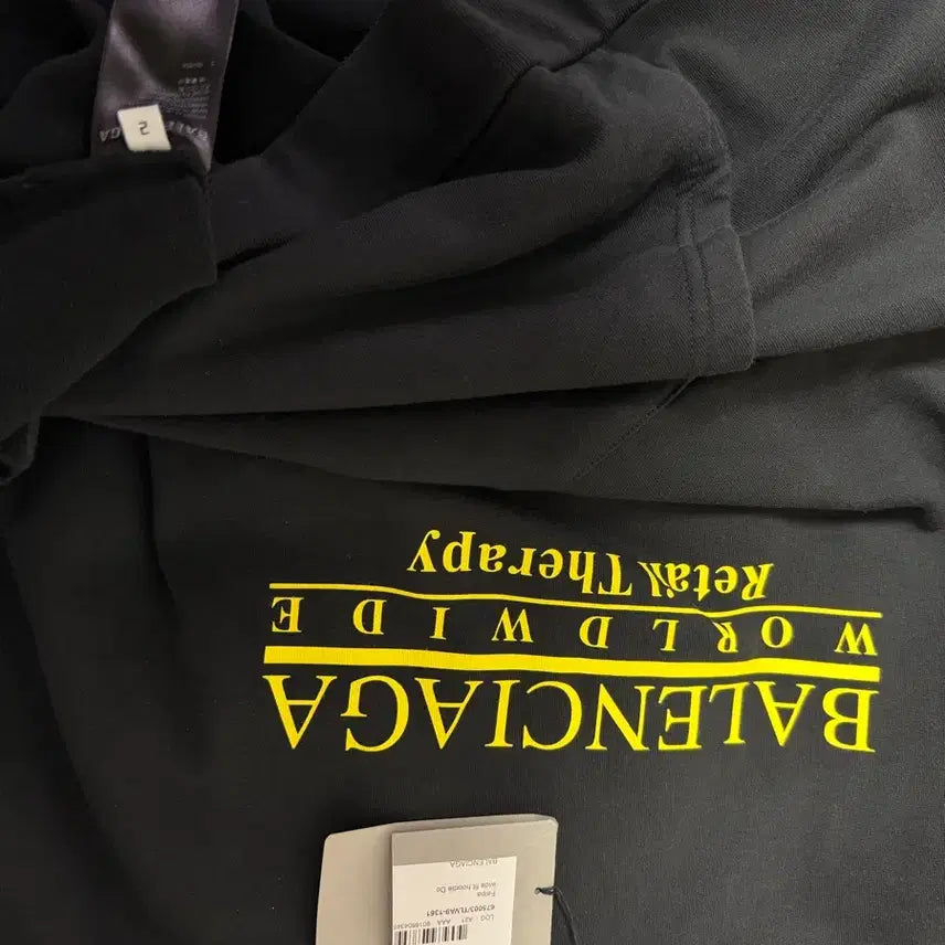 [BUNJANG] Balenciaga Hoodie Black / 발렌시아가 후드티