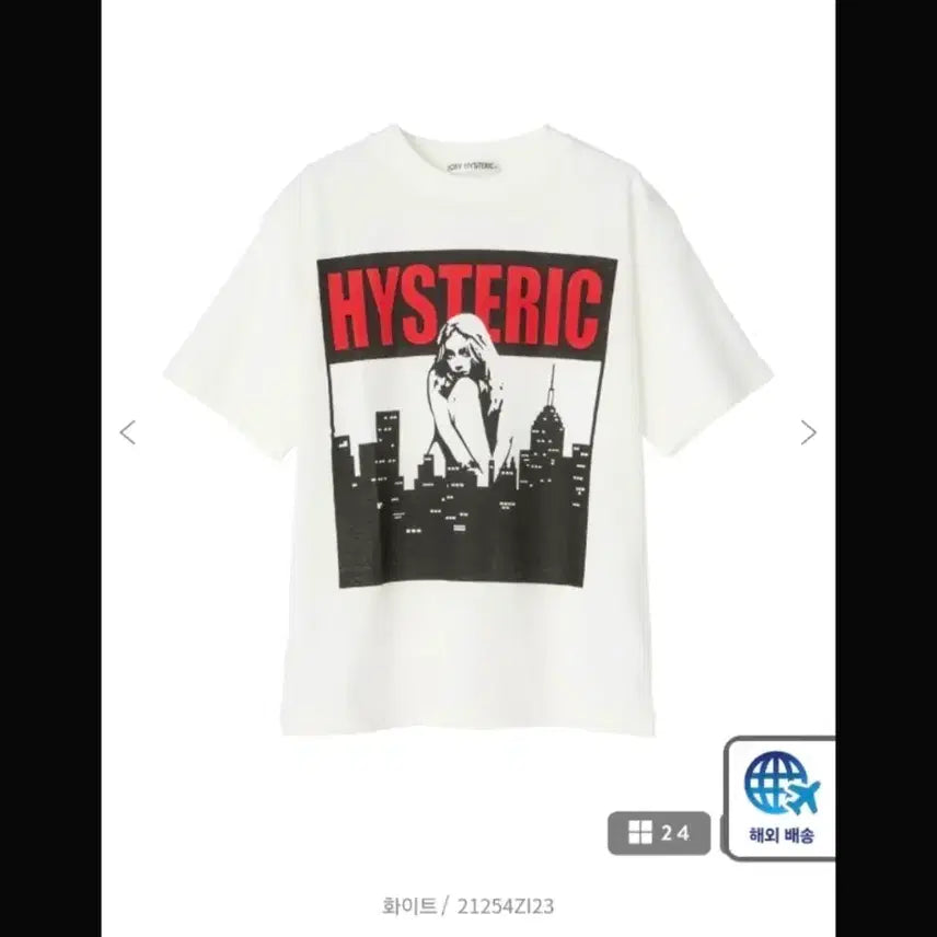 [BUNJANG] Hysteric Glamour City T-Shirt White / 히스테릭글래머 시티 티셔츠 화이트 hysteric glamour