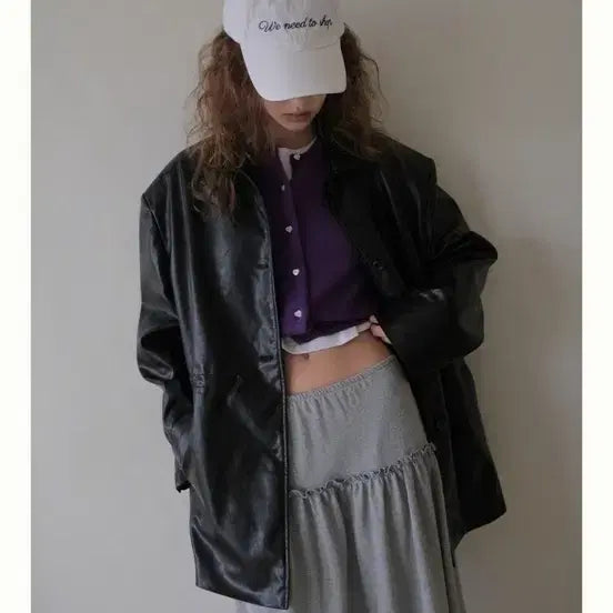 [BUNJANG] Love by Mood Terrace Shirring Skirt Gray / 러브바이무드 테라스셔링스커트 그레이