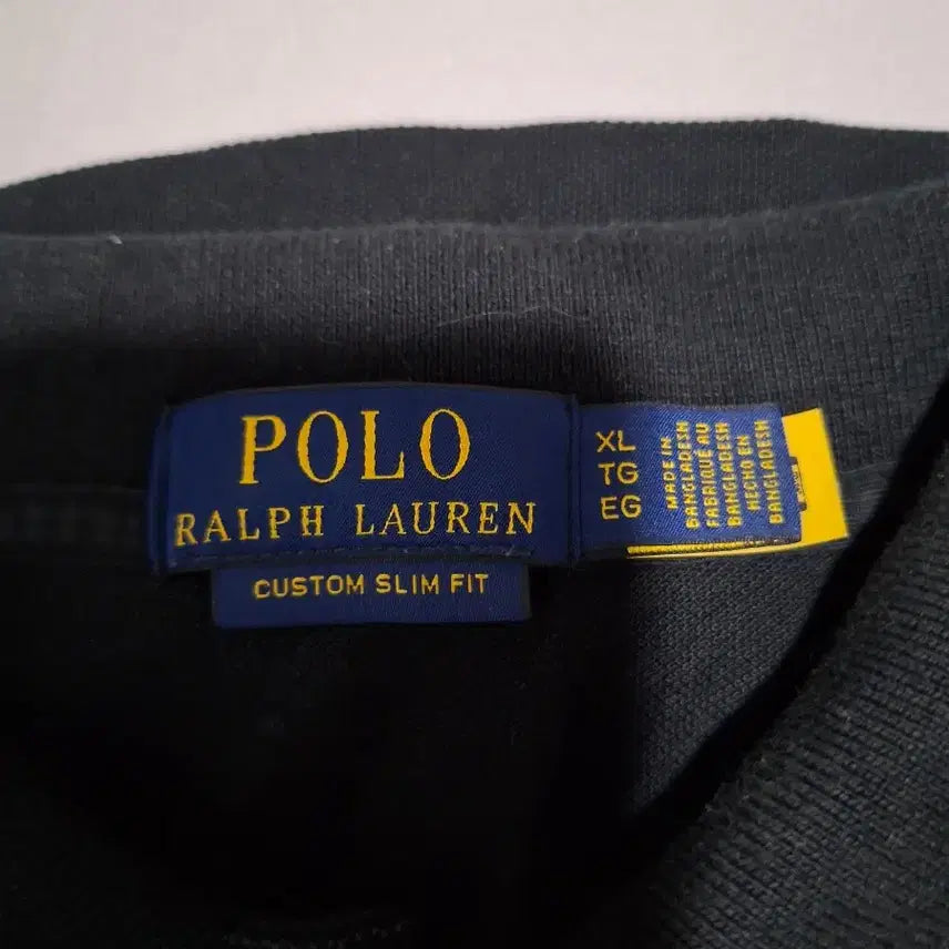 [BUNJANG] Polo Ralph Lauren Custom Slim Fit Black Polo Shirt / 폴로 랄프로렌 커스텀 슬림핏 검정색 폴로티