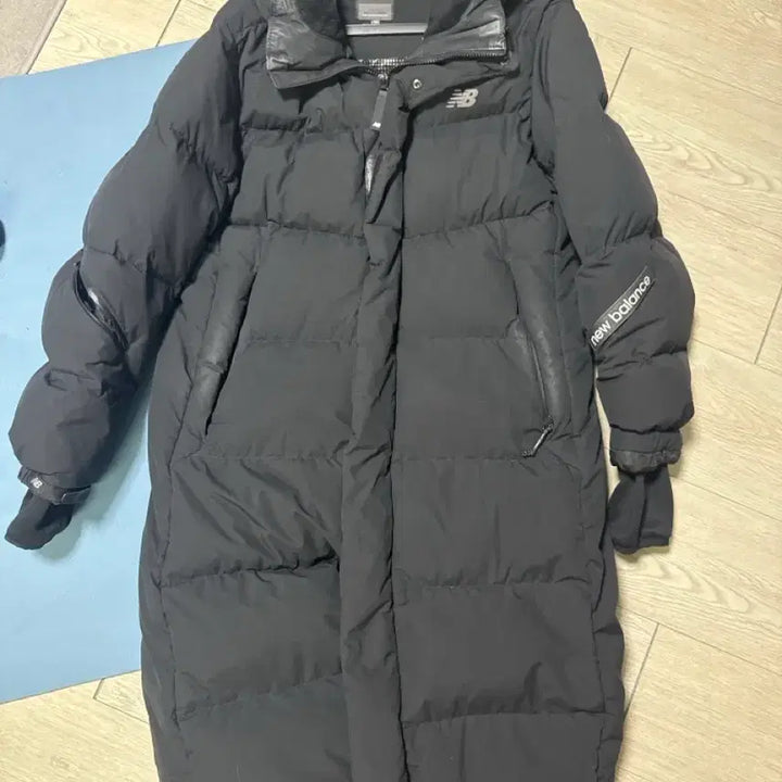 [BUNJANG] New Balance Black Long Padded Jumper / 뉴발란스 블랙 롱패딩 점퍼