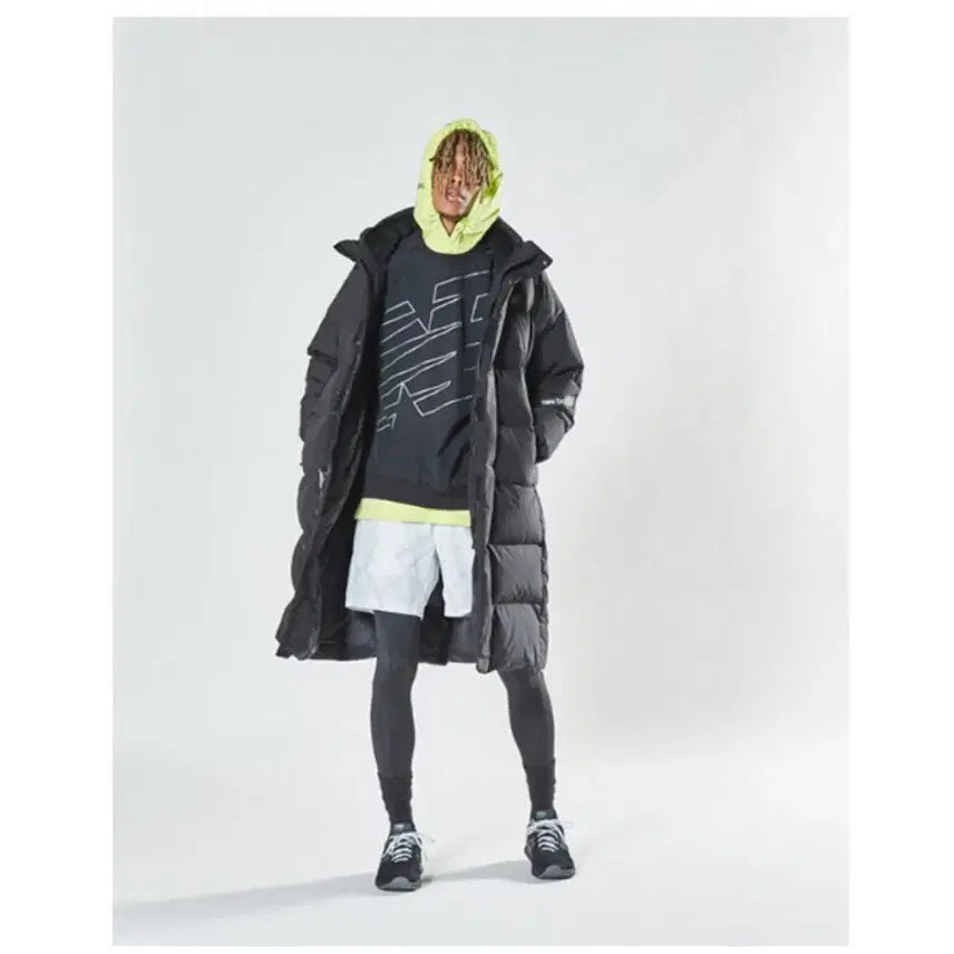 [BUNJANG] New Balance Black Long Padded Jumper / 뉴발란스 블랙 롱패딩 점퍼