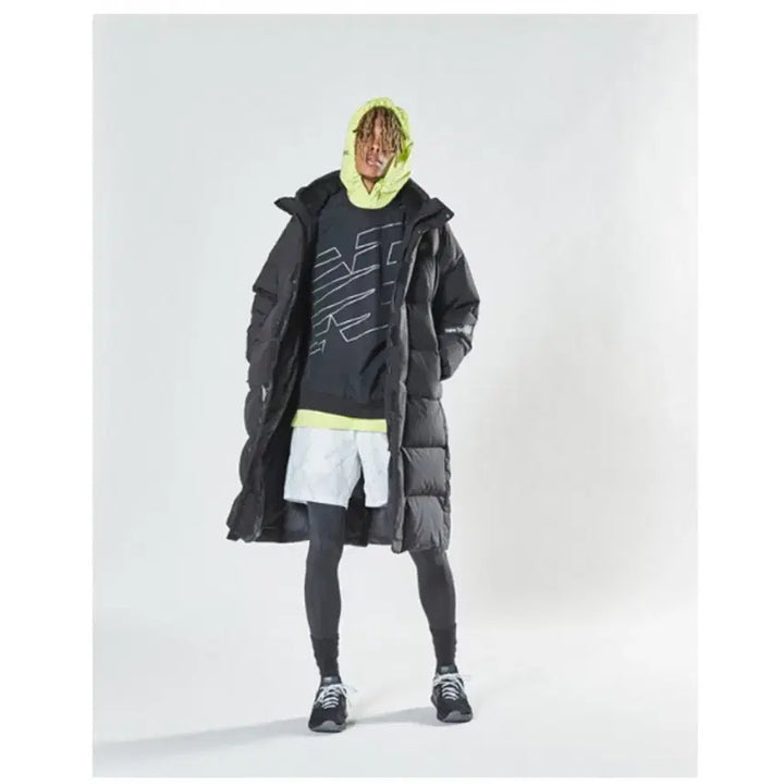 [BUNJANG] New Balance Black Long Padded Jumper / 뉴발란스 블랙 롱패딩 점퍼