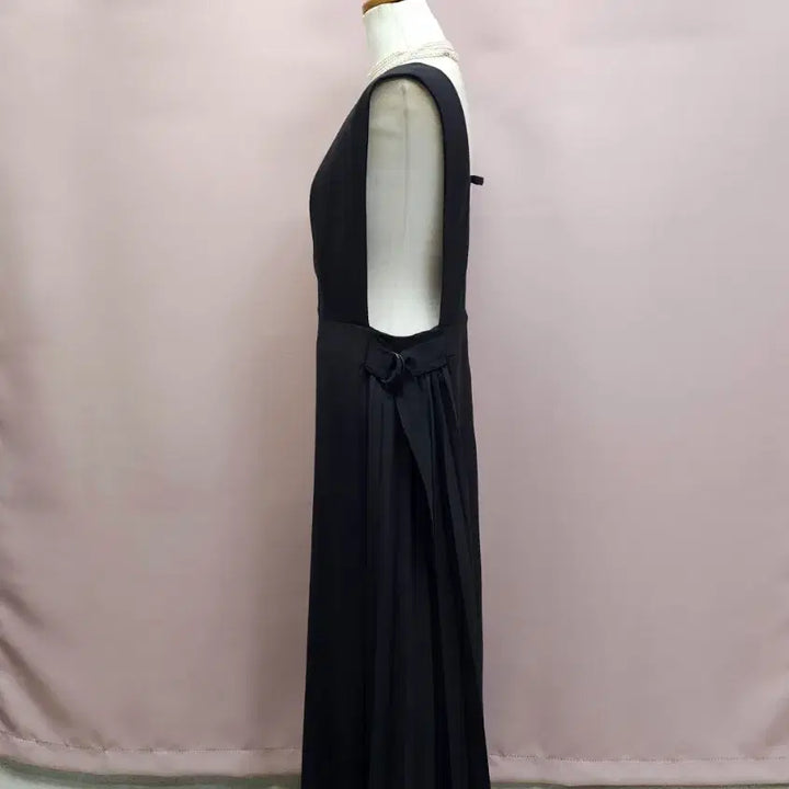[SOLD OUT] LIST 리스트 플리츠 믹스 벨티드 뷔스티에 롱원피스