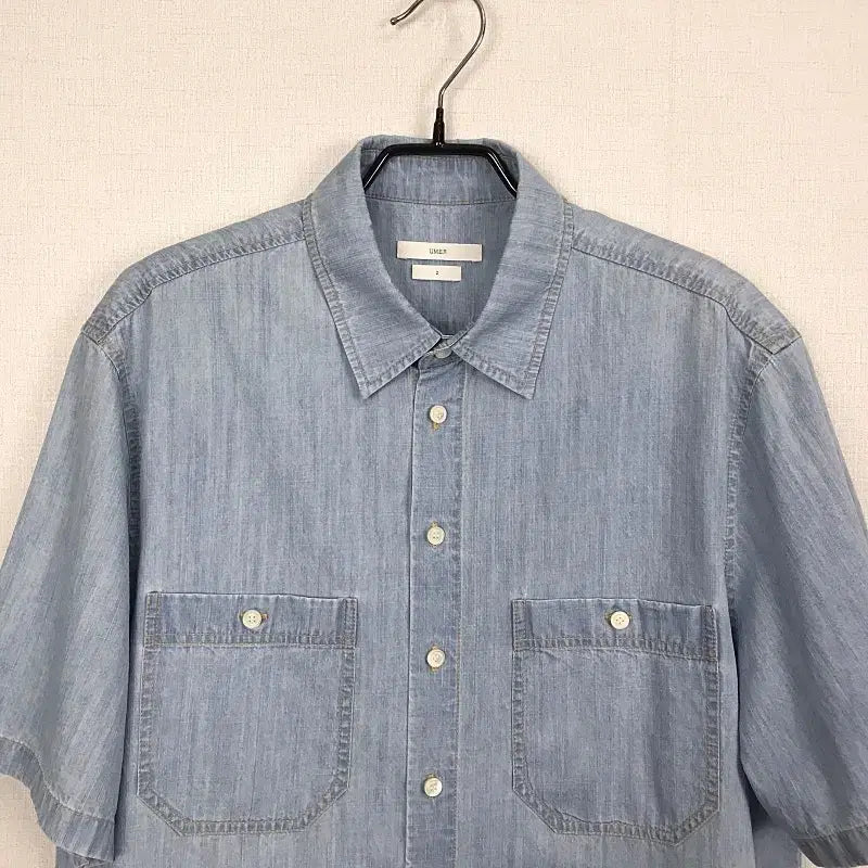 [BUNJANG] UMER Chambray Short Sleeve Shirt Women&
