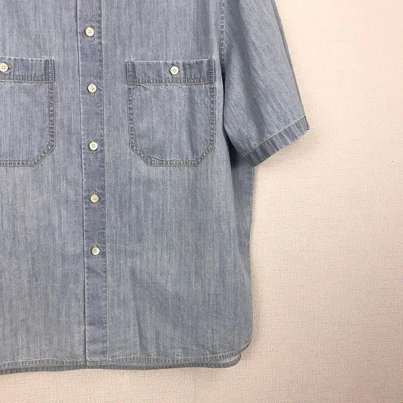 [BUNJANG] UMER Chambray Short Sleeve Shirt Women&