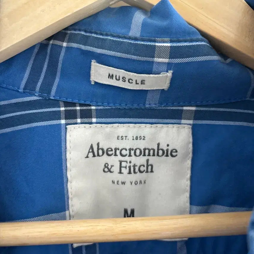 [SOLD OUT] 아베크롬비 파란색 체크 남방(여성 오버셔츠 가능)