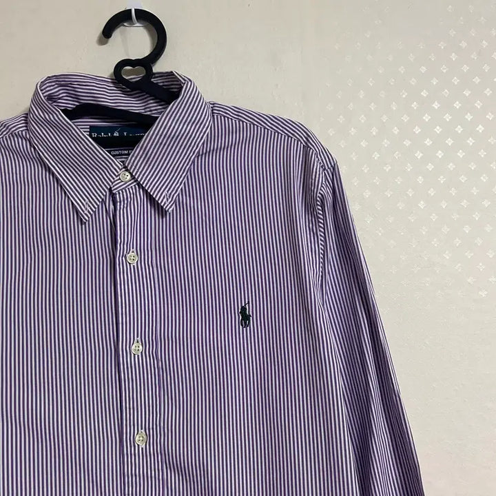 [BUNJANG] Polo Ralph Lauren Striped Shirt Purple L / 폴로 랄프로렌 스트라이프 셔츠 퍼플 보라 L
