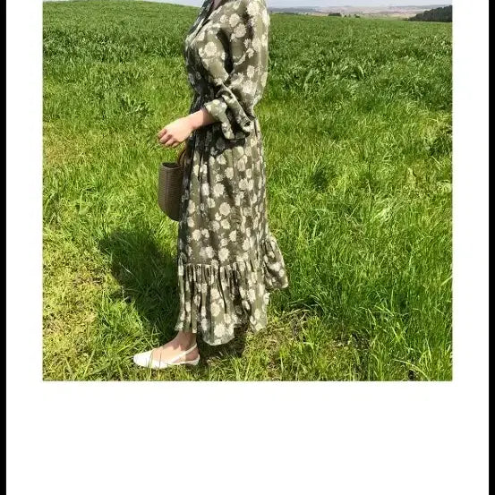 [BUNJANG] Antique Floral Long Dress / 앤틱 플라워 롱원피스
