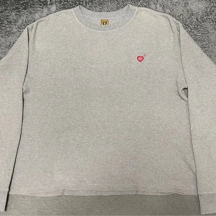 [BUNJANG] Human Made Waffle Knit Long Sleeve T-shirt / 휴먼메이드 와플 니트 롱슬리브 티셔츠