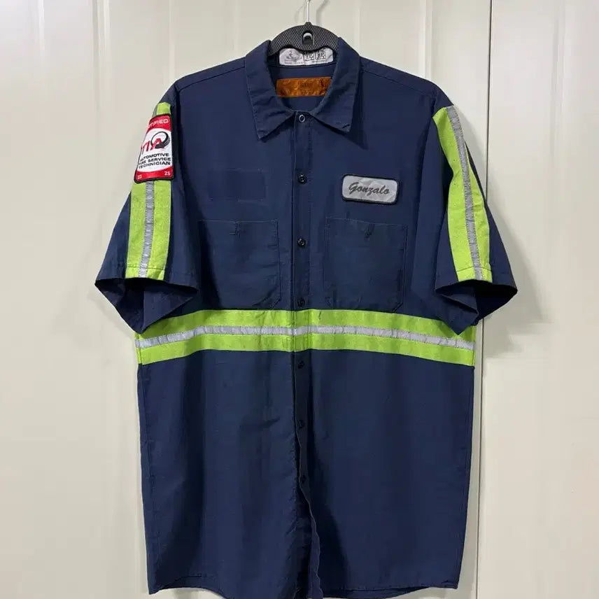 [BUNJANG] Red Kap Workwear Short Sleeve Shirt / Red Kap 레드캡 워크웨어 반팔 셔츠