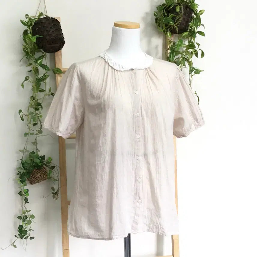 [BUNJANG] Hong Kong Lace Collar Blouse / JPN/ 홍콩블라우스 레이스 카라 블라우스 모리걸블라우스 둥큰카라블라우스