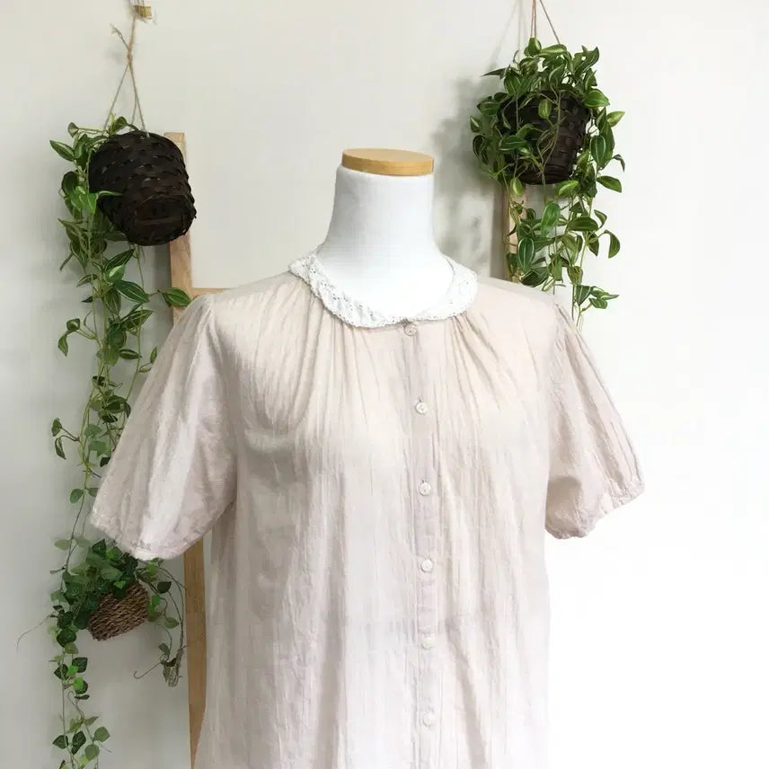 [BUNJANG] Hong Kong Lace Collar Blouse / JPN/ 홍콩블라우스 레이스 카라 블라우스 모리걸블라우스 둥큰카라블라우스