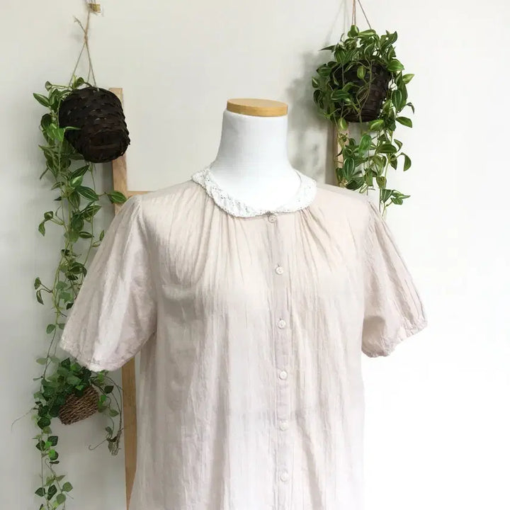 [BUNJANG] Hong Kong Lace Collar Blouse / JPN/ 홍콩블라우스 레이스 카라 블라우스 모리걸블라우스 둥큰카라블라우스