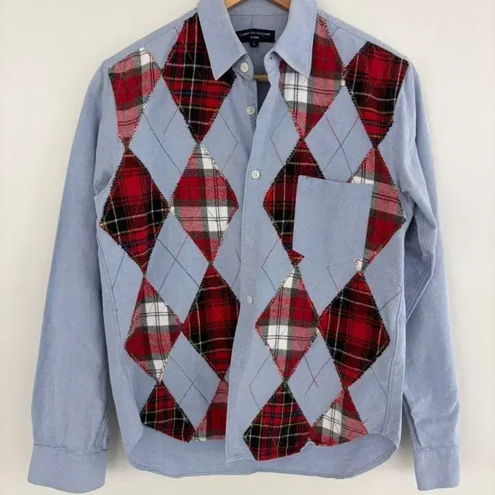[SOLD OUT] 꼼데가르송 셔츠 아가일 체크 셔츠 L