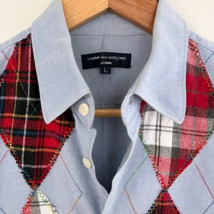 [SOLD OUT] 꼼데가르송 셔츠 아가일 체크 셔츠 L