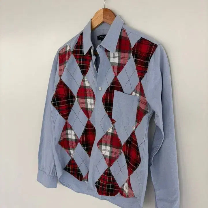 [SOLD OUT] 꼼데가르송 셔츠 아가일 체크 셔츠 L
