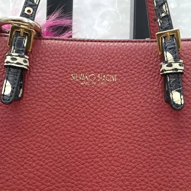 [BUNJANG] SILVANO BIAGINI Burgundy Leather Tote/Crossbody Bag / SILVANO BIAGINI  토트겸크로스백