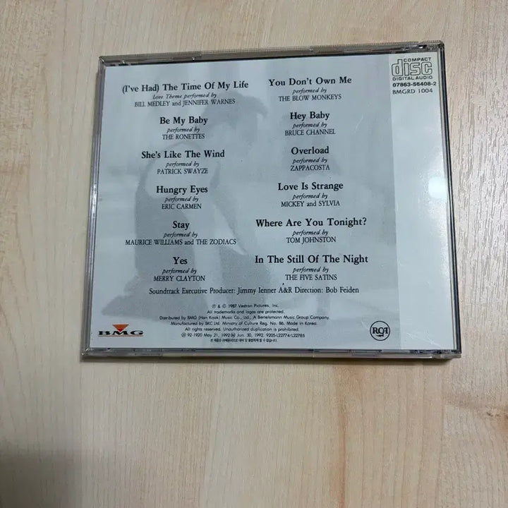 [BUNJANG] Dirty Dancing OST CD / 더티댄싱 영화 음악 ost CD dirty dancing