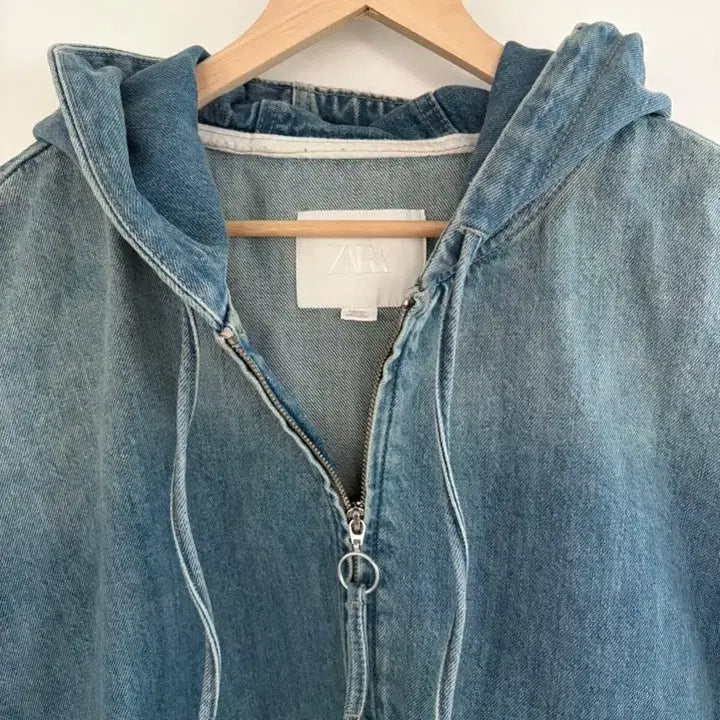 [BUNJANG] ZARA Denim Hooded Zip-up / 자라 데님 후드 집업