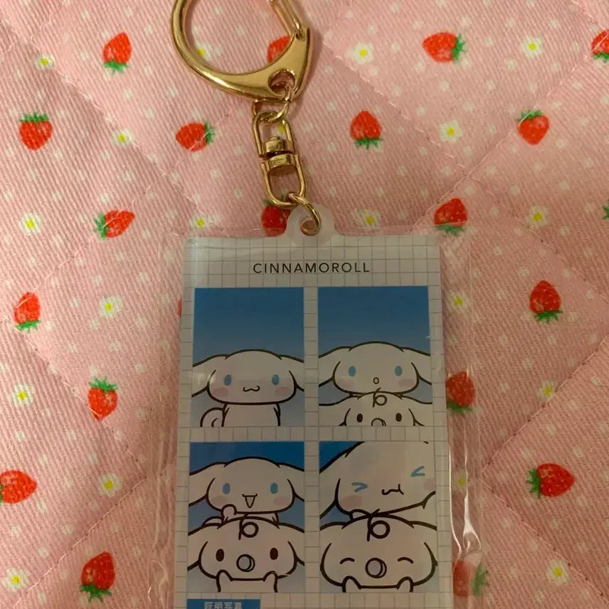 [BUNJANG] Sanrio Cinnamoroll Milk Photo Keyring / 시나모롤 밀크 증명사진 키링