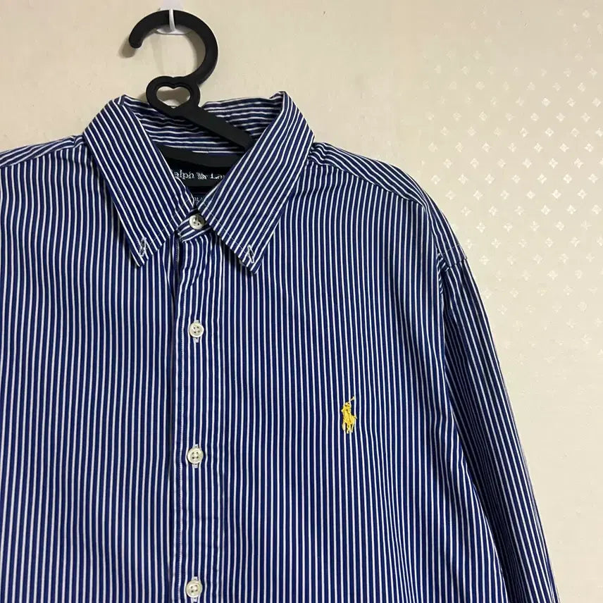 [BUNJANG] Polo Ralph Lauren Striped Shirt Sky Blue (M) / 폴로 랄프로렌 스트라이프 셔츠 스카이 블루 M