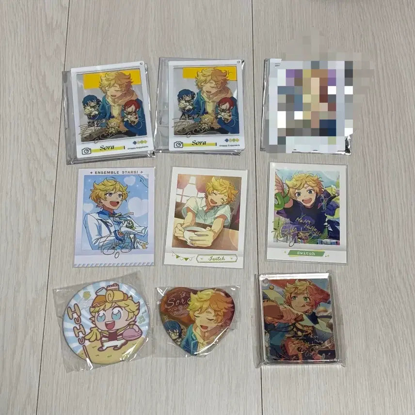 [BUNJANG] Ensemble Stars! Chara-ani Acrylic Stand, Sorana, Koro-tta, Pashag, Badge Bundle Set / 앙스타 중스타 소라 만남 아크릴 코롯타 파샤 뱃지