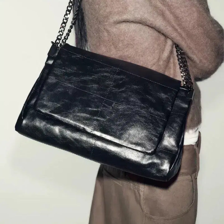 [BUNJANG] ZARA Yuna Bag Shoulder Bag / 자라 락 플랩 숄더백 블랙 유나백