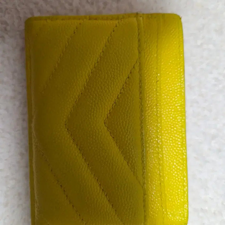 [BUNJANG] Saint Laurent Cardholder Yellow / 생로랑 카드지갑 옐로우 풀박스