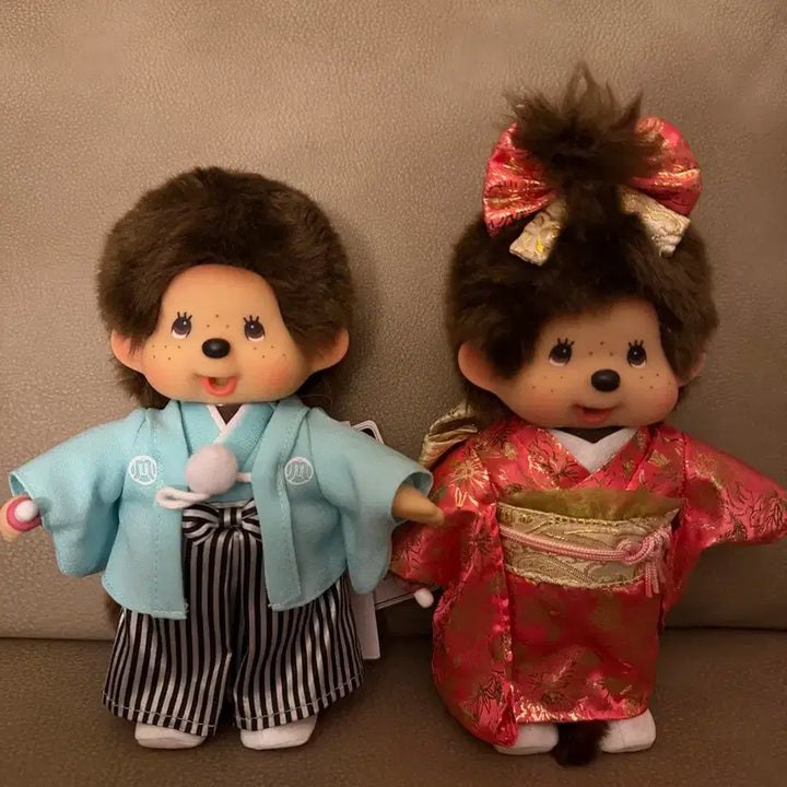 [BUNJANG] Monchhichi Kimono Set S / 몬치치 기모노 남/여 세트 S