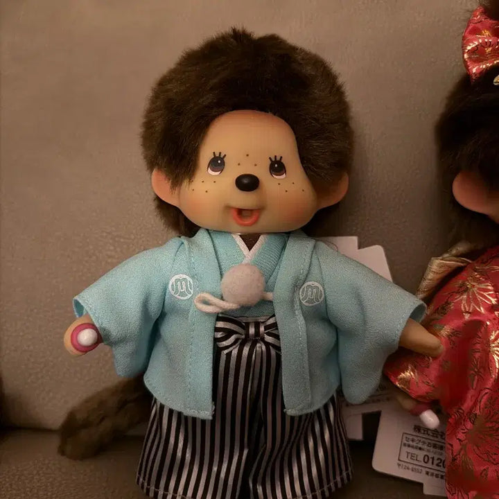 [BUNJANG] Monchhichi Kimono Set S / 몬치치 기모노 남/여 세트 S