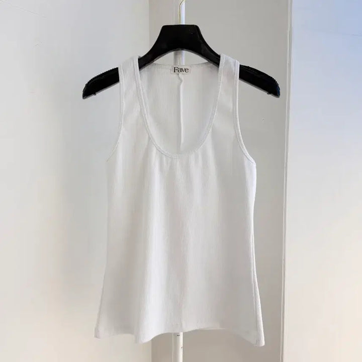 [SOLD OUT] 교신안함)화이트 유넥 나시