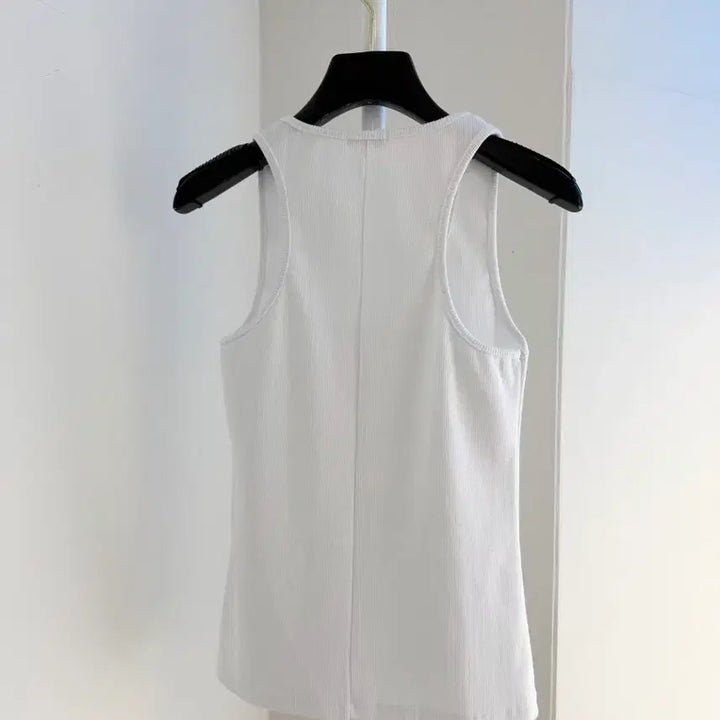 [SOLD OUT] 교신안함)화이트 유넥 나시