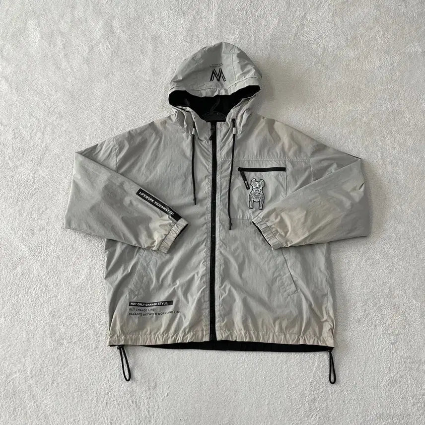 [BUNJANG] Life Work Big Logo Reversible Windbreaker Jacket / M 라이프워크 빅로고 바람막이