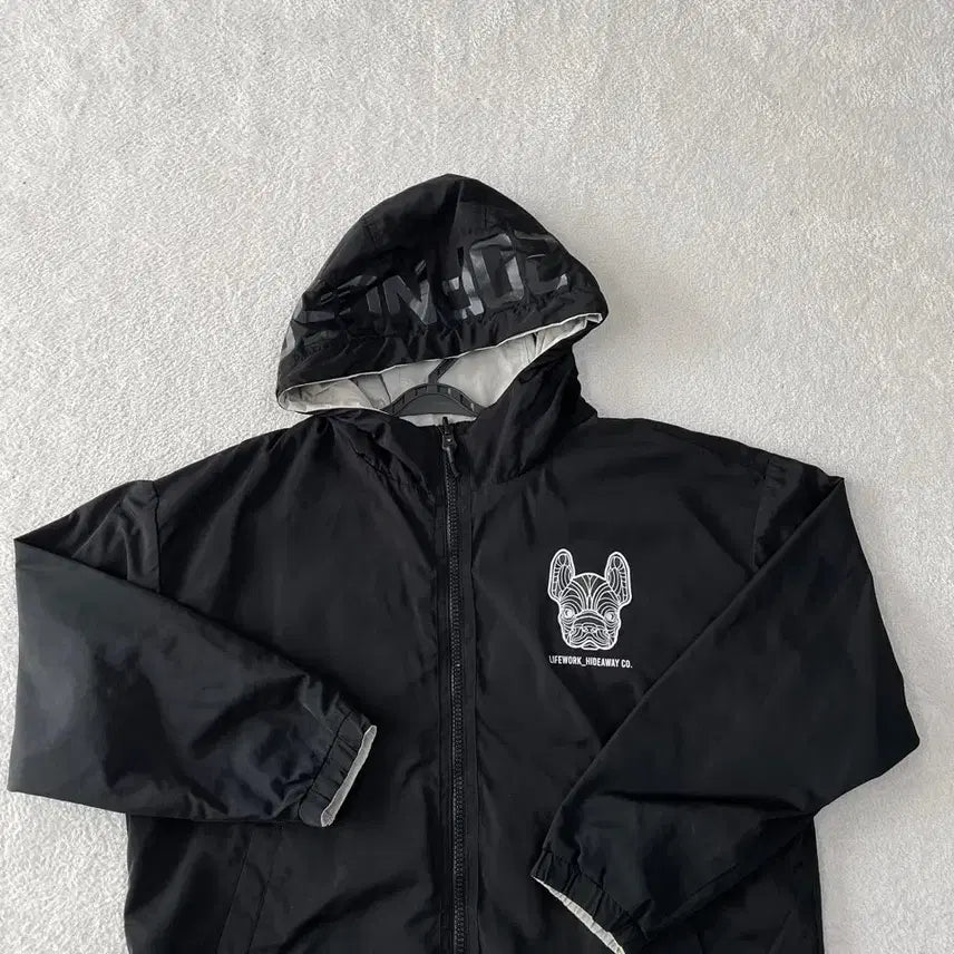 [BUNJANG] Life Work Big Logo Reversible Windbreaker Jacket / M 라이프워크 빅로고 바람막이