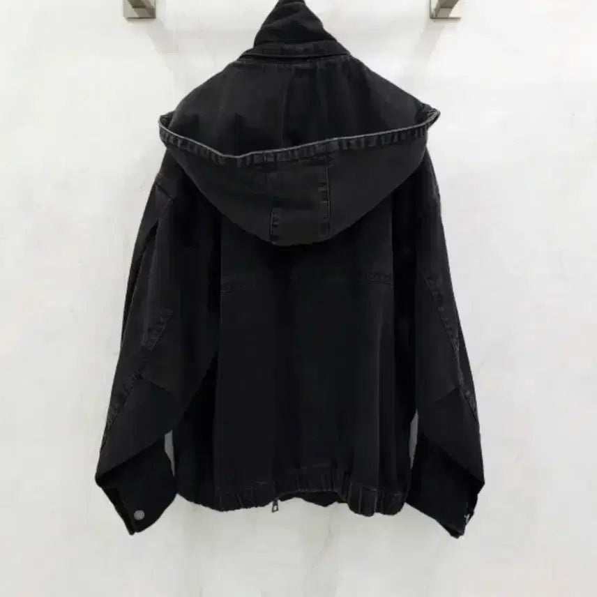 [BUNJANG] Songzio Collection High Neck 3D Denim Hooded Trucker Jacket / 송지오 컬렉션 하이넥3D 데님 후드 트러커
