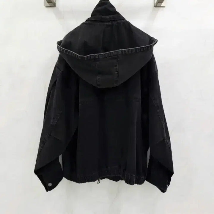 [BUNJANG] Songzio Collection High Neck 3D Denim Hooded Trucker Jacket / 송지오 컬렉션 하이넥3D 데님 후드 트러커