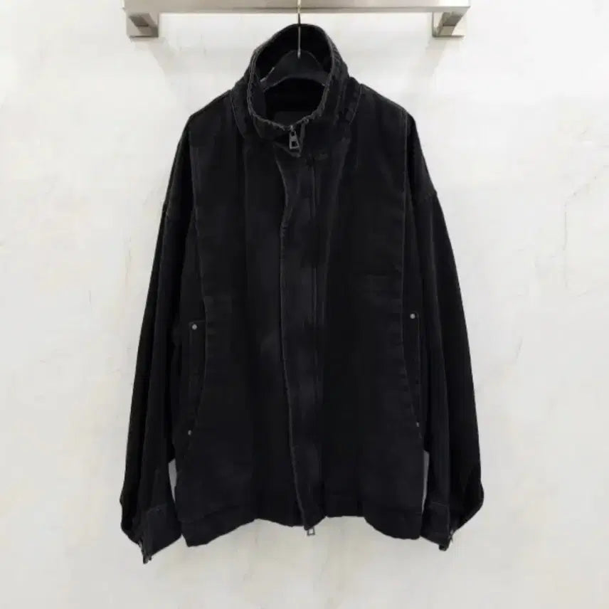 [BUNJANG] Songzio Collection High Neck 3D Denim Hooded Trucker Jacket / 송지오 컬렉션 하이넥3D 데님 후드 트러커