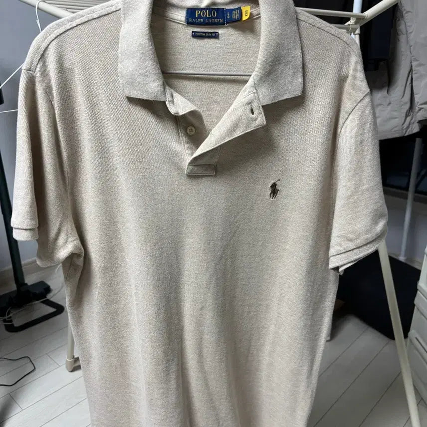 [BUNJANG] Polo Ralph Lauren Custom Slim Fit Ivory Polo Shirt / 폴로 랄프로렌 카라티