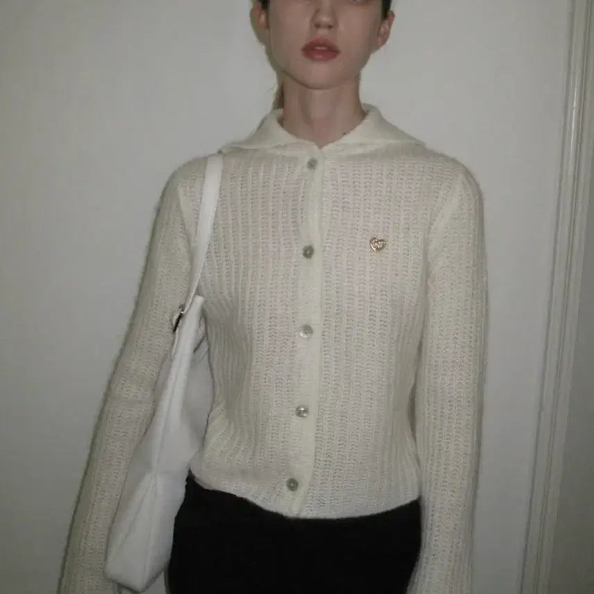[BUNJANG] Smooth Mood Kang Min-kyung Knit Cardigan / 스무드무드 강민경 착용 니트가디건