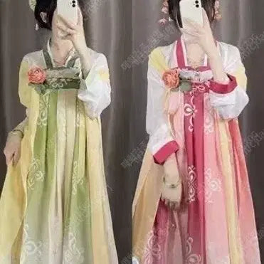 [SOLD OUT] [판매/신품] 한푸 XL사이즈 연두/분홍 (고전,중국풍,선녀옷,코스프레)