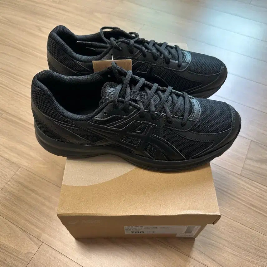 [SOLD OUT] 아식스 조그 100 S 블랙 - 2E 와이드 280