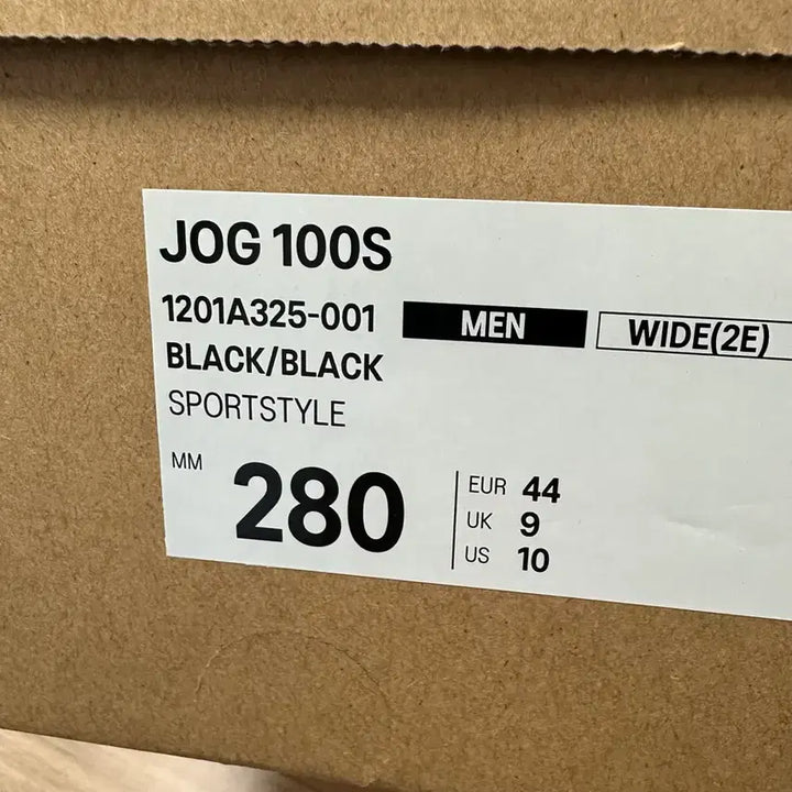 [SOLD OUT] 아식스 조그 100 S 블랙 - 2E 와이드 280