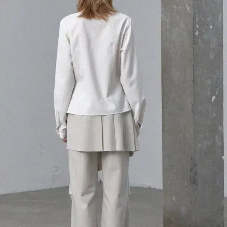 [BUNJANG] Linen Boat Neck Blouse (Ivory) / 린넨 보트넥 블라우스 (아이보리)