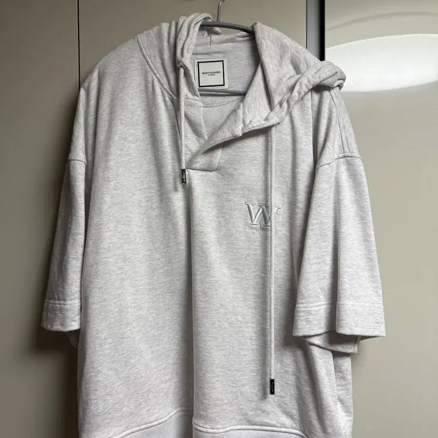 [BUNJANG] Wooyoungmi Cotton Oversized Hoodie T-shirt / 우영미 코튼 반팔 오버핏 후드