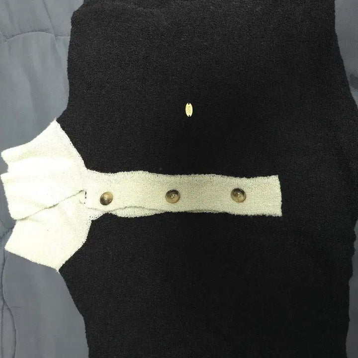 [BUNJANG] SATUR Black Knit Cardigan / SATUR 세터 블랙 니트