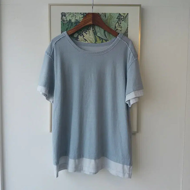 [SOLD OUT] 교신안함)워싱 코튼 레이어드 티셔츠
