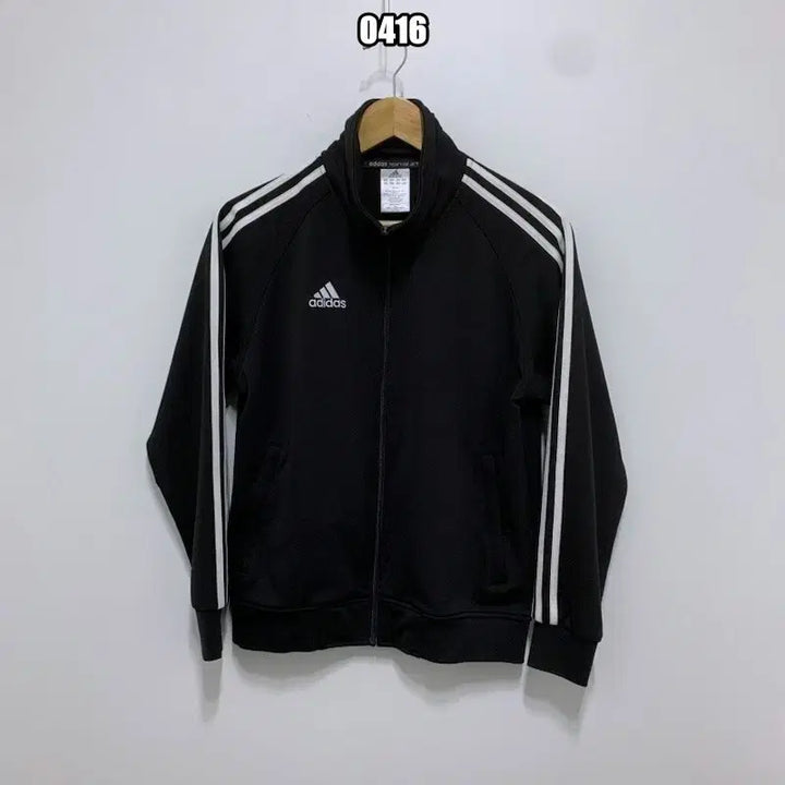 [BUNJANG] Adidas Classic Three-Stripe Black Track Jacket / S 아디다스 클래식 삼선 블랙 트랙탑 져지 자켓