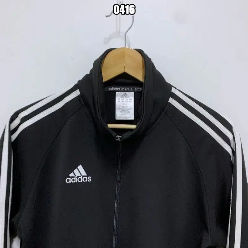 [BUNJANG] Adidas Classic Three-Stripe Black Track Jacket / S 아디다스 클래식 삼선 블랙 트랙탑 져지 자켓
